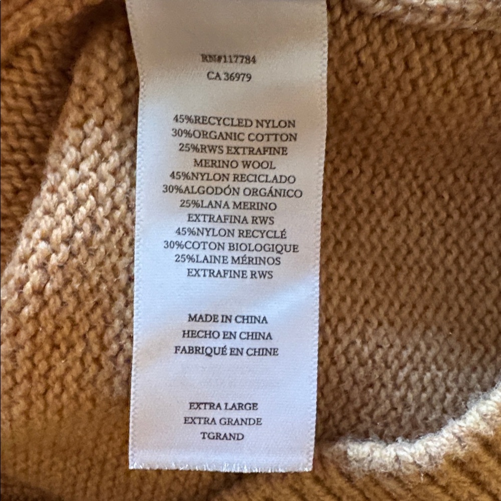 NEW RAILS Mavie Horse Cardigan Camel Cotton/Wool Blend size XL - Picture 15 of 16